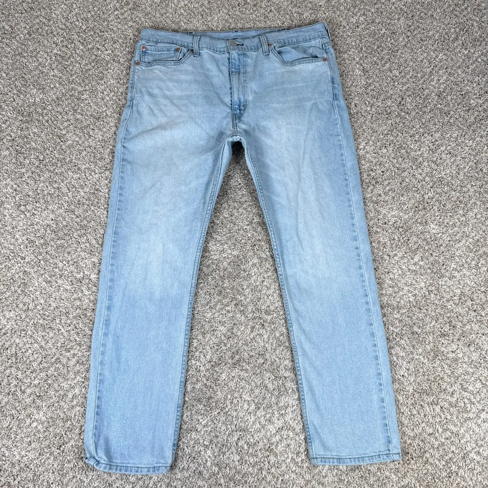 Levis 510 Jeans Mens 38x30 Blue Skinny Light Wash Cotton‎ Blend Casual Skater